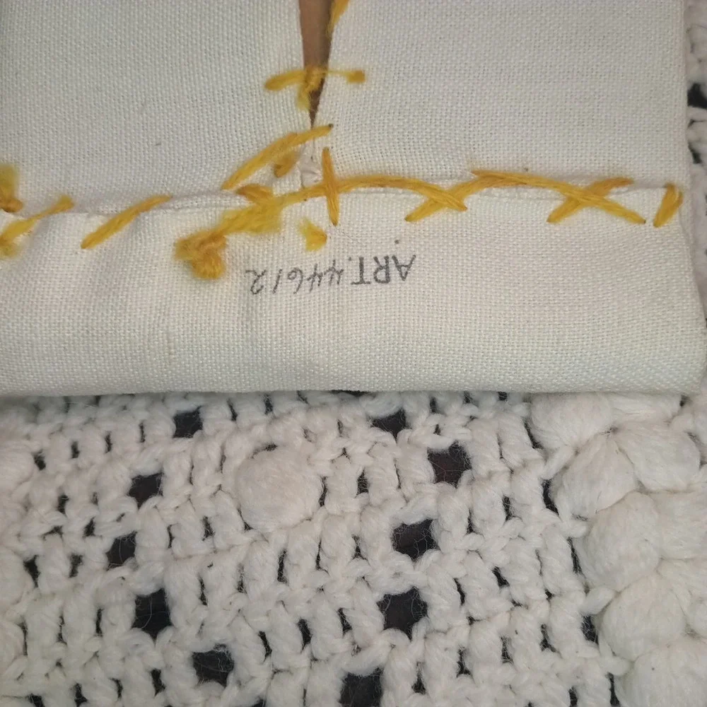 Embroidered Cross Stitch Hanging Art Birds Vintage Handmade Quail Leewards 26X6